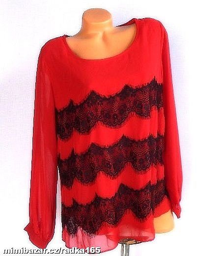 Halenka blůzka s krajkou vel.48