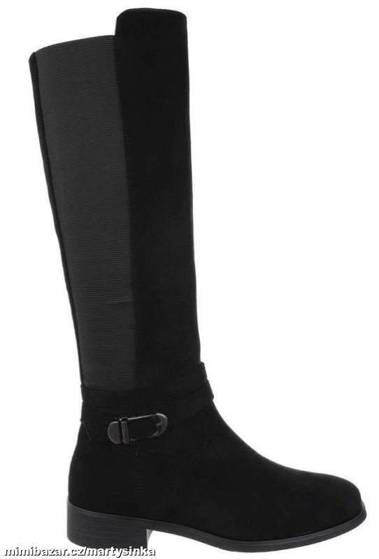 Vysoké kozačky na nízkém podpatku PODZIM/ZIMA