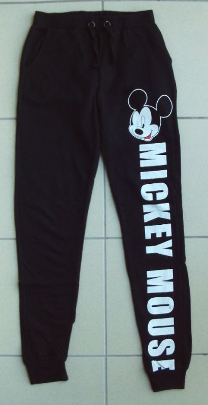 černé tepláky Mickey Mouse