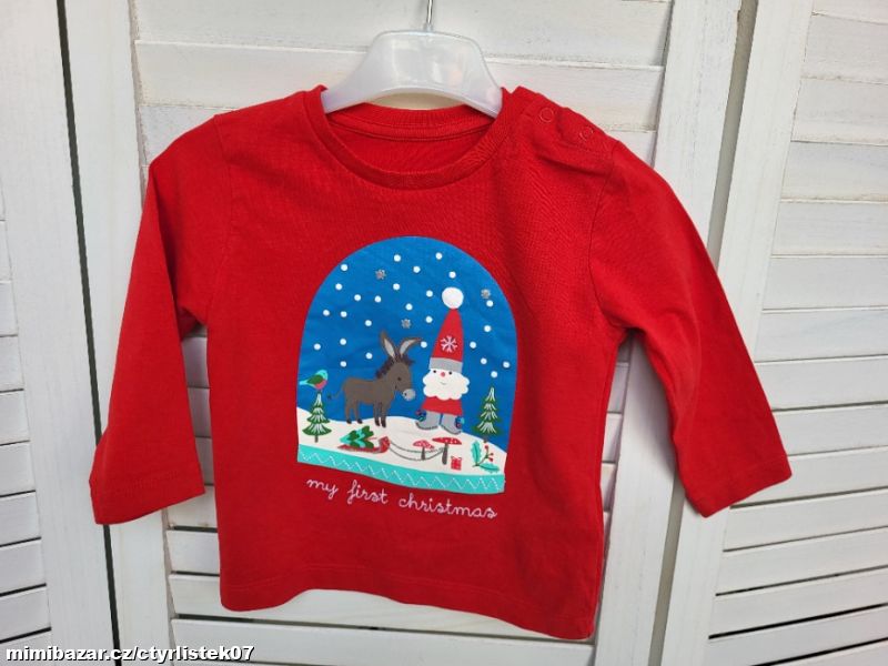 chlapecké vánoční triko tričko 9-12 měsíců 69538