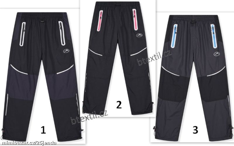 Dětské oteplené šusťáky, kalhoty zateplené fleecem