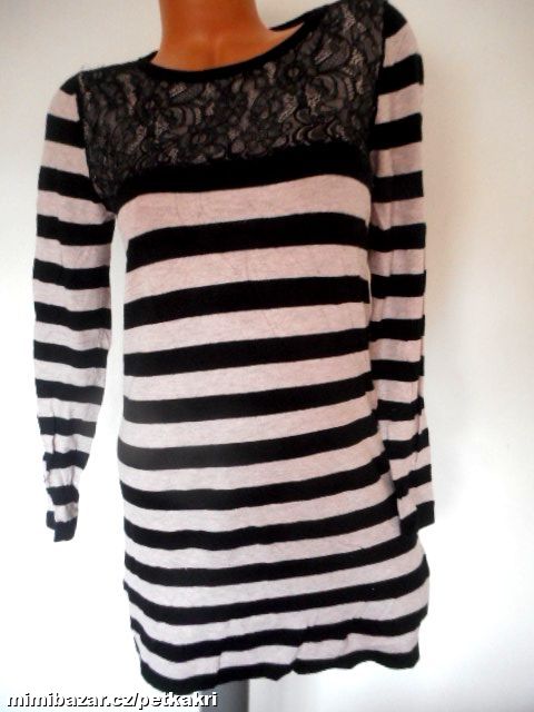 černo kávové svetříkové šaty s krajkou uk 8