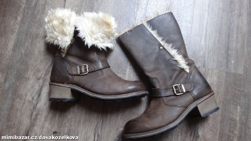 Kožené kozačky CAT v.40 - top stav