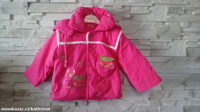 Dívčí zimní bunda Fine fashion, vel. 92