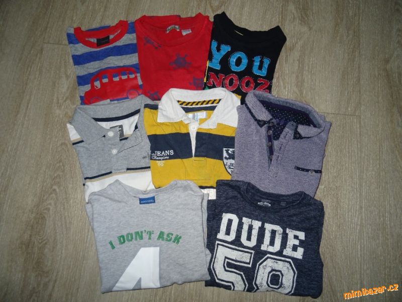8 x TRIČKO S DLOUHÝM RUKÁVEM