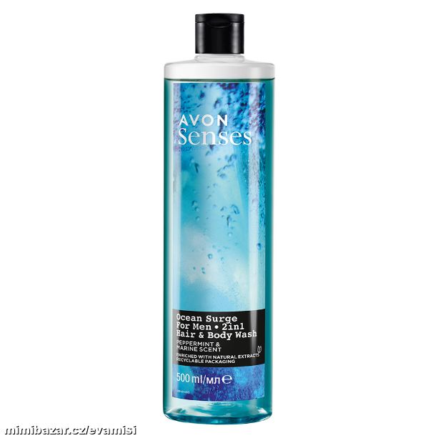 Sprchový gel na tělo a vlasy s vůní moře a máty