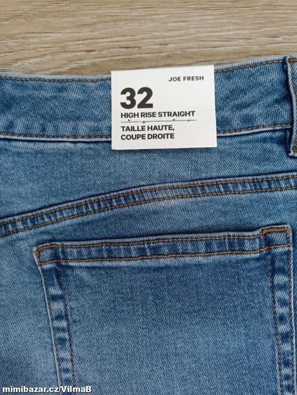 NOVÉ džíny s vyšším pasem vel. 32/ EU 44/UK 16