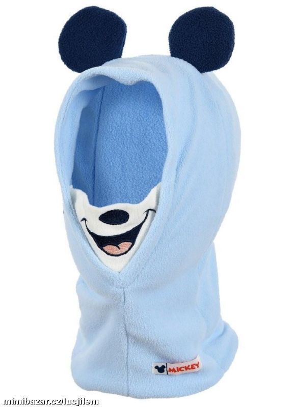 Flísová kukla Mickey Mouse světle modrá