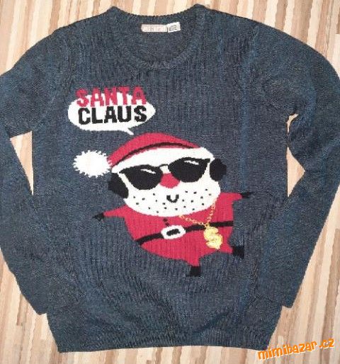 vánoční Santa Claus svetr vel. 134/140