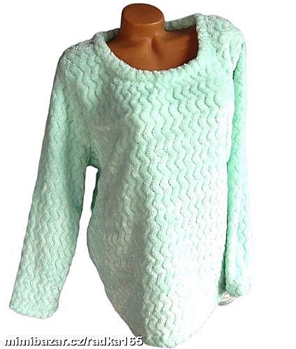 Měkoučký mint svetr vel.48/50