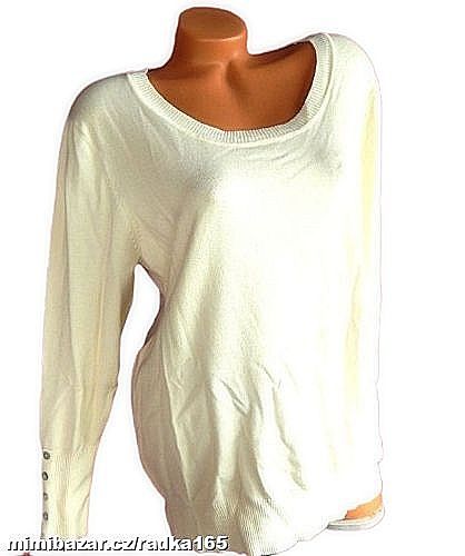 Krémovožlutý svetr vel.46/48