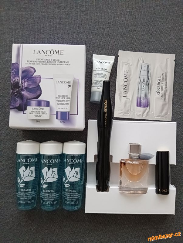 LANCOME RŮZNÁ KOSMETIKA + TAŠTIČKA + KABELKA
