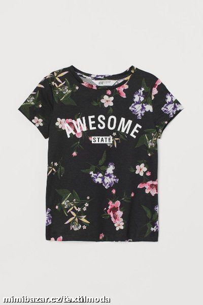 TRIČKO KVĚTOVANÉ TRIKO ZN. H&M skladem 12-14 let