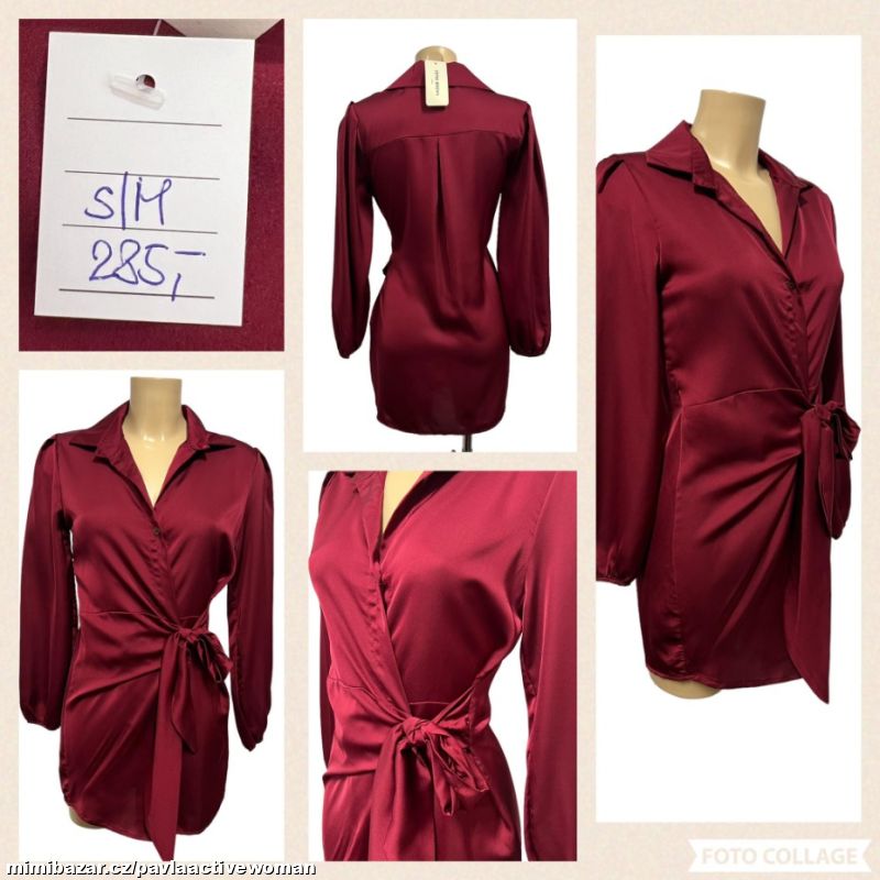 Č.673 SEXY SATÉN MINI ŠATY NOVÉ v.S/M