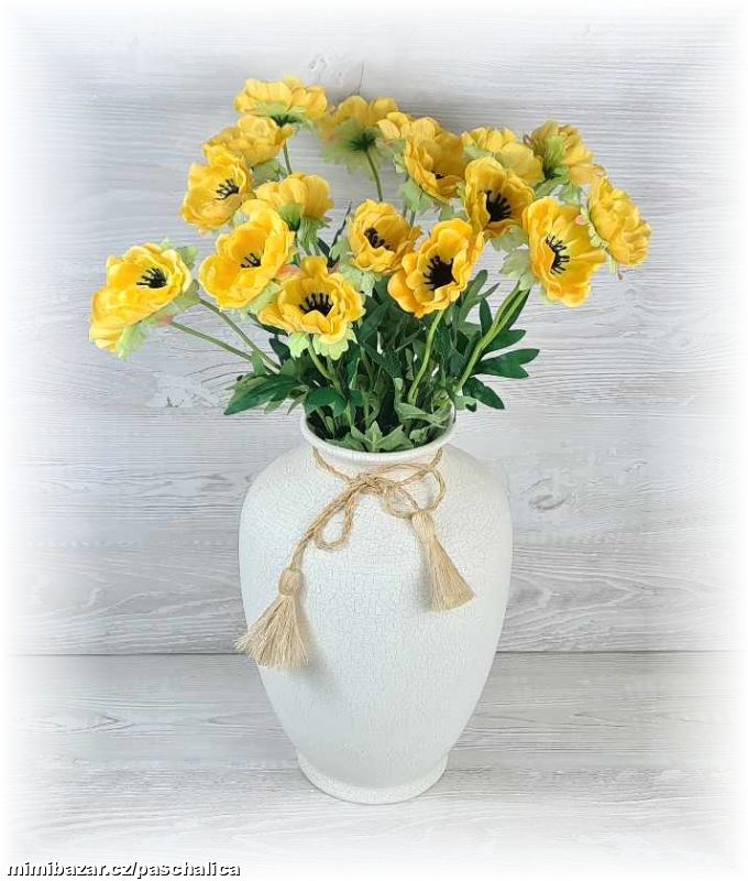 Anemonka žlutá 3 květy 52 cm