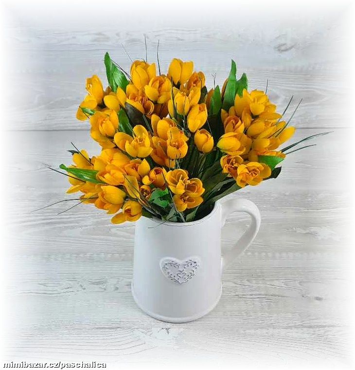 Crocus kytička 27 cm žlutá