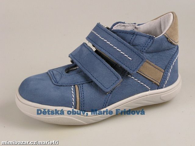 Celoroční kožená kotníková obuv ESSI 2464 modrá