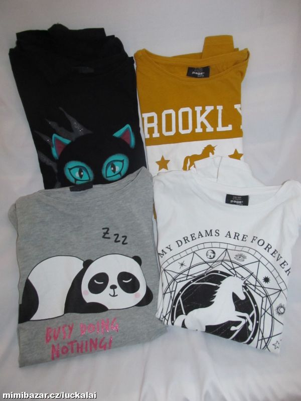 Dívčí tričko dlouhý rukáv, 4ks, cena za vše