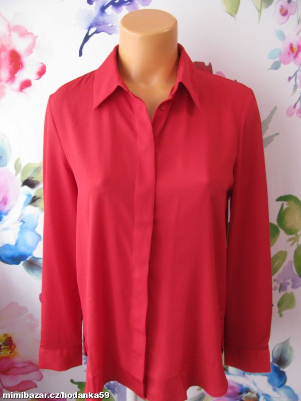 Společenská vínově červená halenka MNG