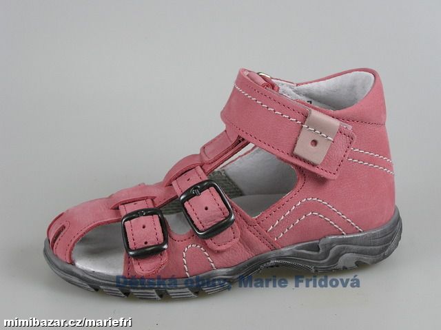 Kožené kotníkové sandály ESSI s3050 cyclamen