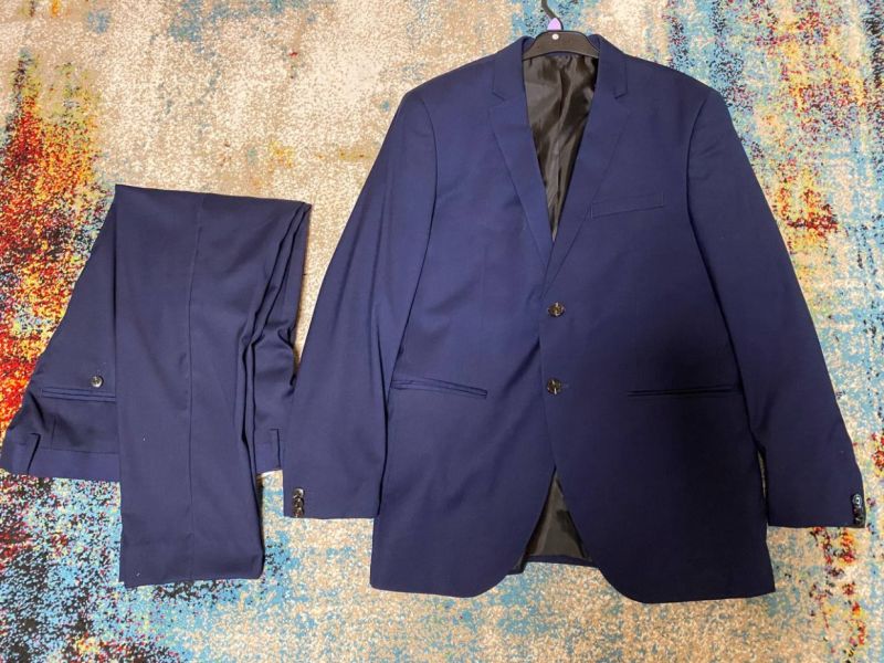 Modrý oblek JACK & JONES vel.52 Slimfit Franco