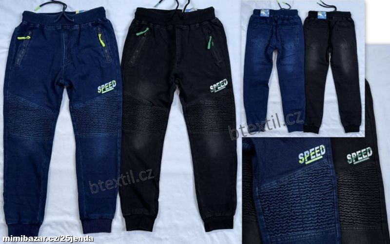 Chlapecké džínové - riflové tepláky kalhoty