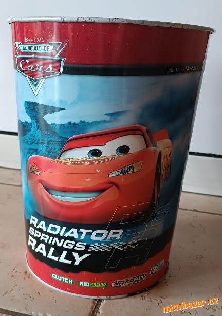 Kovový odpadkový koš Disney Cars