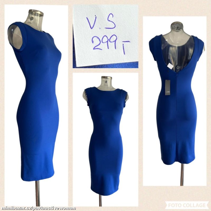 Č.778 PRUŽNÉ SEXY CELOROČNÍ ŠATY NOVÉ v.S