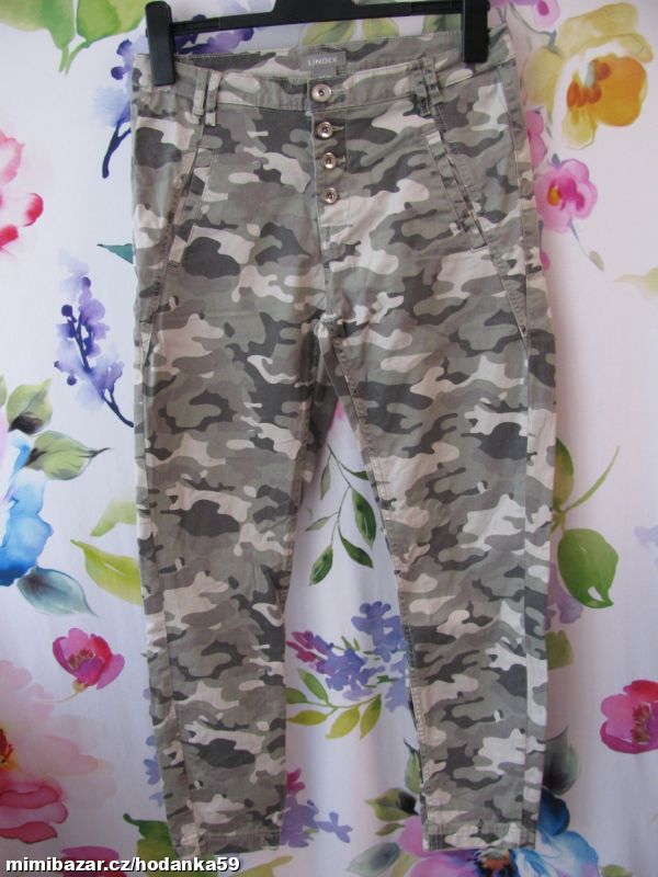 Maskáčové pružné Tapered kalhoty MAIA