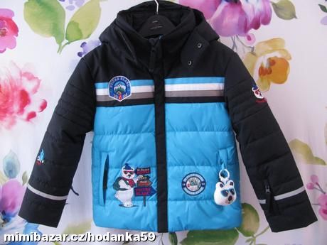 Značková lyžařská zimní bunda s kapucí