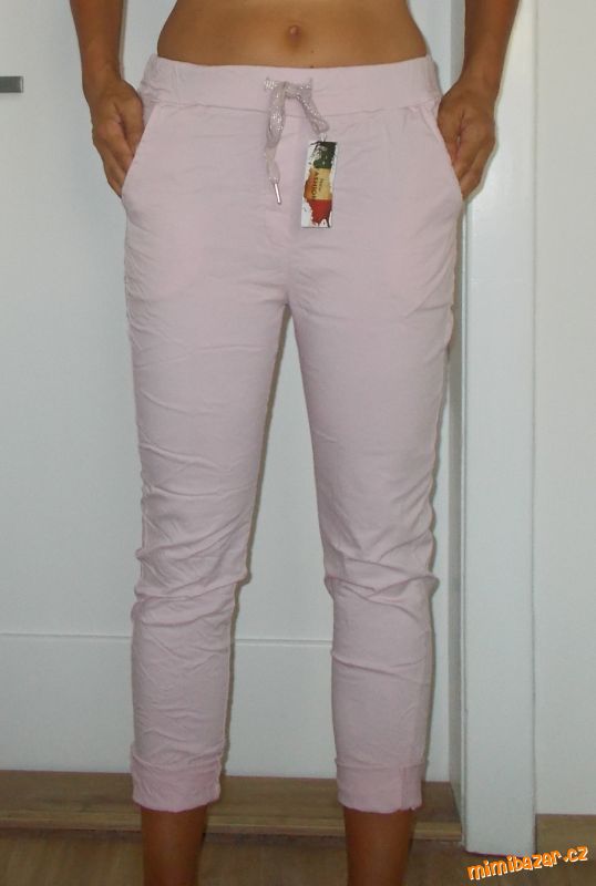 Světle růžové kalhoty vel. M/L