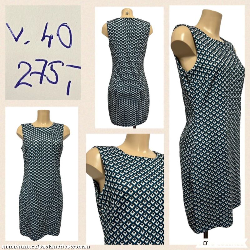 Č.1084 PRUŽNÉ VYŠTÍHLENÉ ŠATY NOVÉ v.40