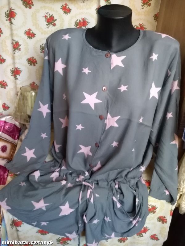 Dlouhý kabátek a hedvábné sako XL-XXXL