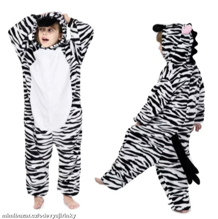 Heboučký overal Zebra