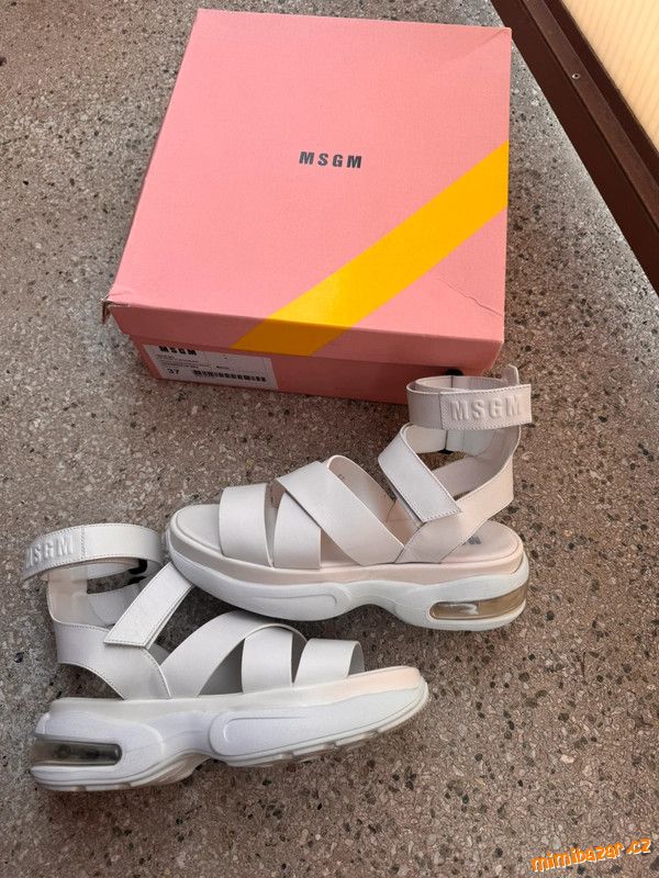 MSGM lux. kožené sandály 37