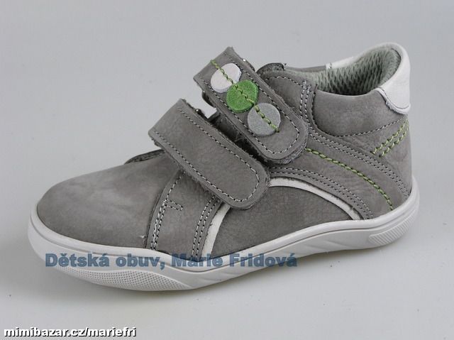 Celoroční kožená kotníková obuv ESSI 2402 šedá