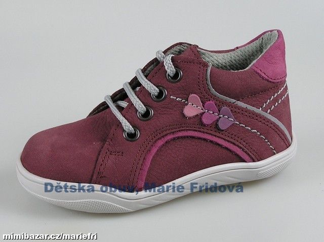 Celoroční kožená kotníková obuv ESSI 2401 vínová