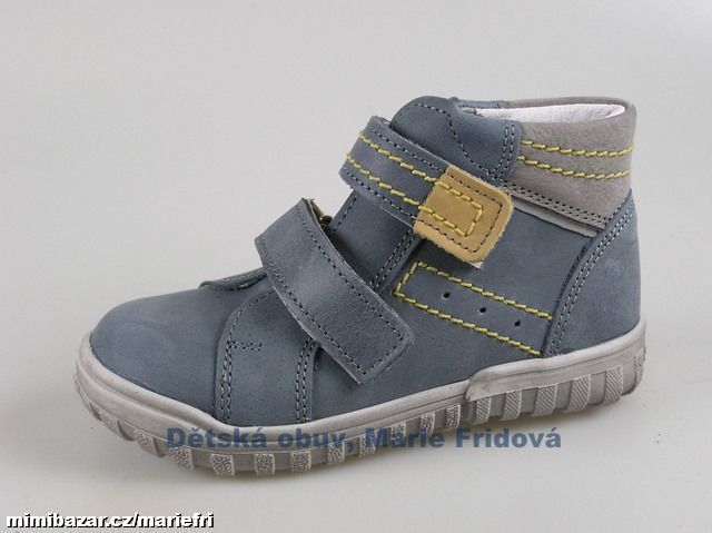 Celoroční kožená kotníková obuv ESSI 2446 jeans