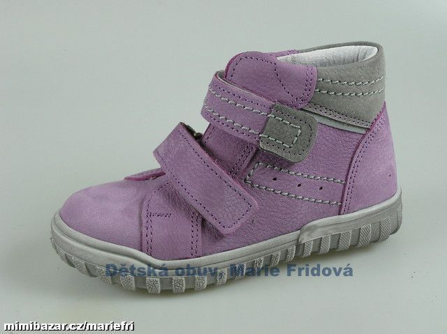 Celoroční kožená kotníková obuv ESSI 2446 lila