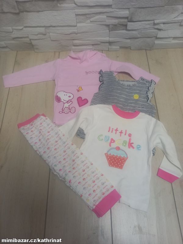 3x tričko na holku, vel. 80