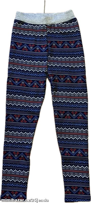 Oteplené legíny kalhoty s plyšem