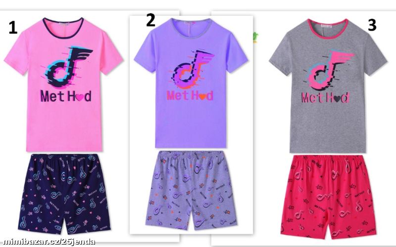 Dívčí pyžamo / letní souprava tričko + kraťasy