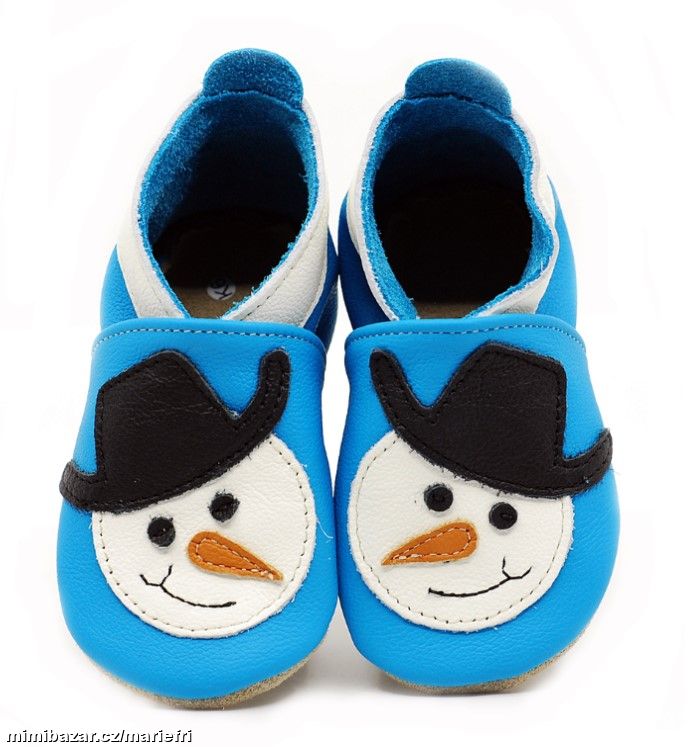 Kožené capáčky, přezůvky ekoTuptusie sněhulák