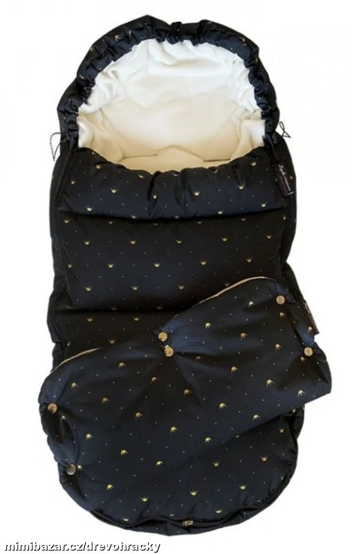 Fusak maxi a rukávník - Korunky SET