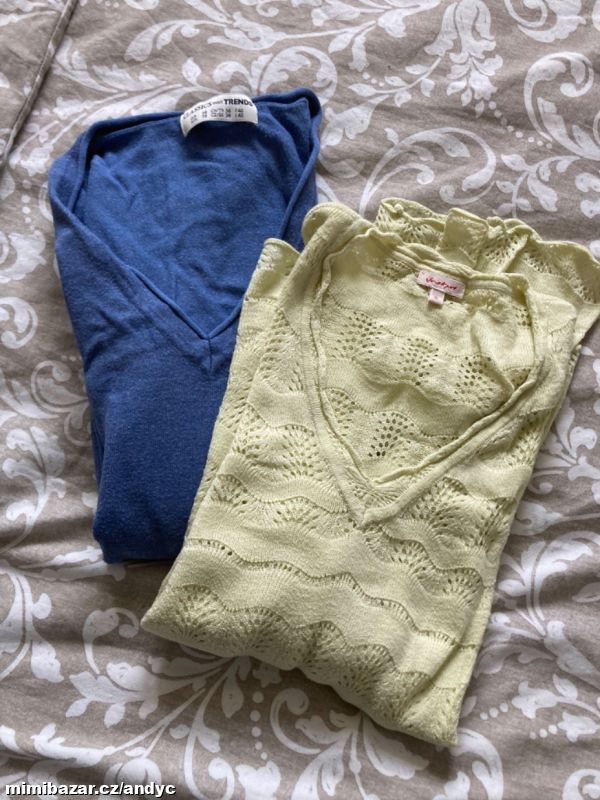 2 svetry Jackpot a Tchibo