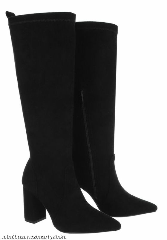 Trendy vysoké kozačky na podpatku PODZIM