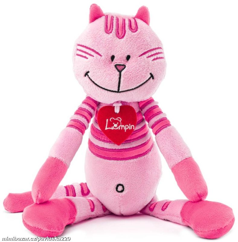 Kočka Rosalie 38cm růžová střední