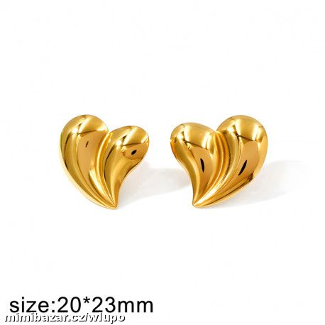 Krásné pozlacené náušnice z chir. oceli-SKLADEM