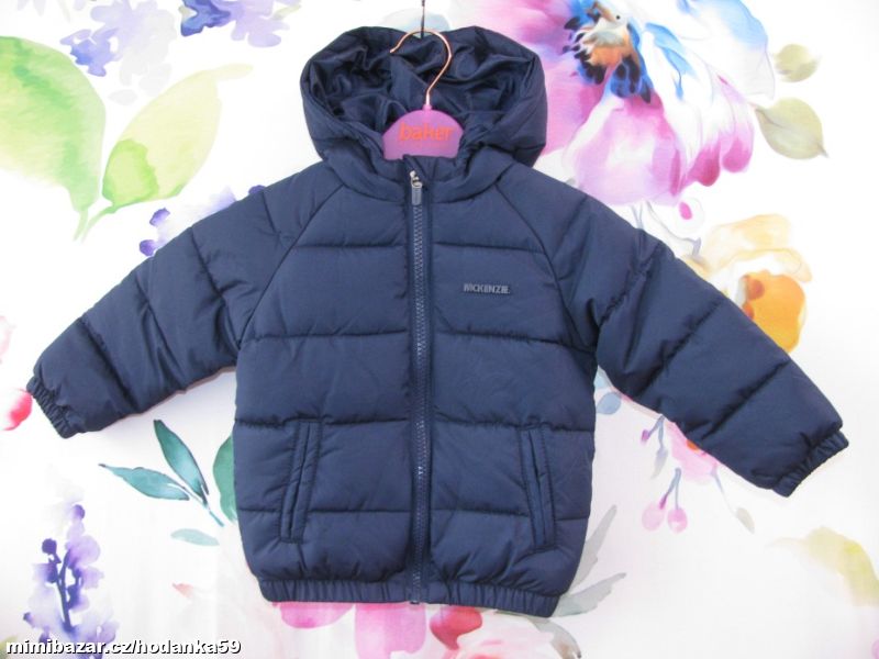 Zimní tmavě modrá bunda s kapucí