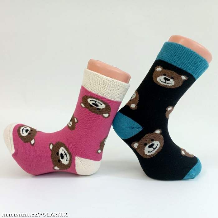 Dětské froté zimní ponožky s medvědy